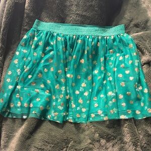 Green Floral Women's Skirt